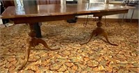 Vintage dining table with (leaf) and chairs 62x29