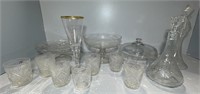 VASES, DECANTERS, CRYSTAL CUPS