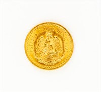 Coin 1945 Gold Mexico 2.5 Pesos Superb Gem Unc+