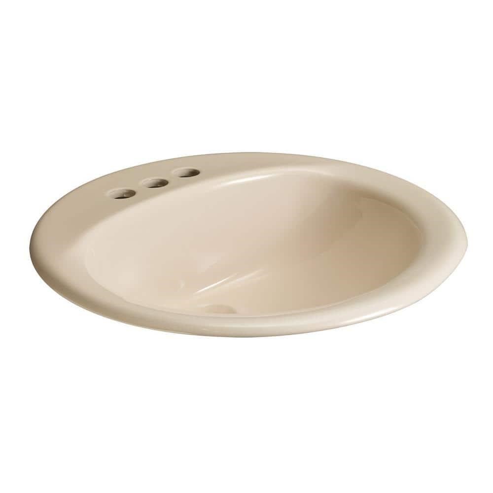 $407  Drop-In Bathroom Sink in Bone