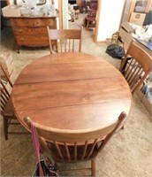 Vintage Wood Table & Chairs