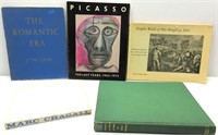 Vintage Art Books,Picaso,The Romantic Era,Etc