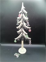 Elegant 18 in Frosted Glass Ice Cycle Holiday Tree