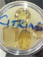 12.21CT TOTAL WEIGHT 4 CITRINE STONES