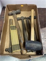 Vintage hammers and measuring rule