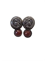 Sterling silver Cameo earrings