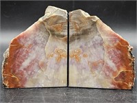 Pair of Agate Stone - Geode - Bookends