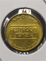 Mini restroom token