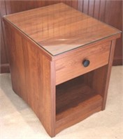Glass Top one drawer end table