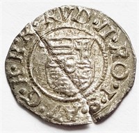 Hungary 1585 Rudolf II silver Denar coin