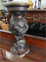 Antique Metal Asian Lamp Base