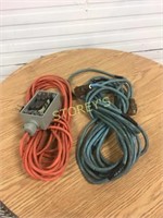 Blue & Orange Power Cords - as is