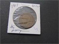 1917 Great Britain Half Penny