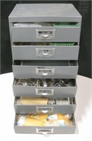 6 Drawer Metal Watch Parts Cabinet