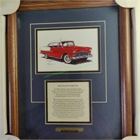 Chevy Bel Air Hardtop & Matted Frame