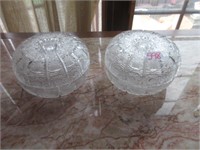 crystal candy dishes w lids