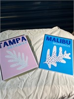 Tampa & Malibu wall decor