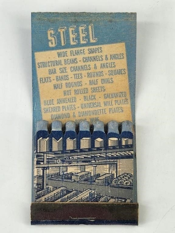 BUSHWICK STEEL ADVERTISING FEATURE MATCHBOOK