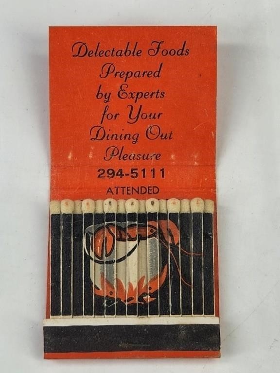 JAI JAI RESTAURANT ADVERTISING FEATURE MATCHBOOK