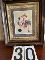 John Wayne Medallion Picture 13” X 15”