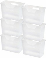 IRIS USA OTFB-M, CLEAR MEDIUM FILE BOX, 6 PACK