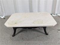 (1) White Marble Top Coffee Table