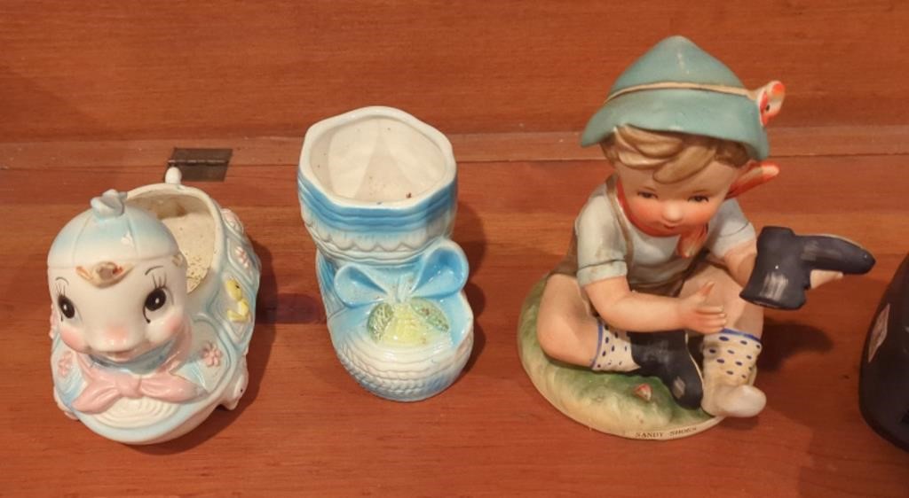3 vintage porcelain figurines