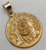 14k Gold Religious Pendant