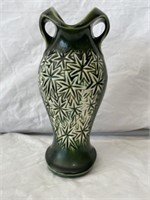 Vintage McCoy Green Starburst Vase