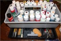 Acrylic Paint Carrier, Brushes & Misc