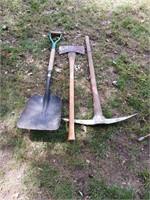 PICK,SHOVEL, DOUBLE BIT AXES