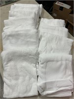 12 White towels