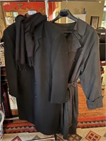 3 pcs Cashmere Overcoat with muffler, and