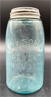 Antique Masons Patent Shield Fruit Jar W Lid