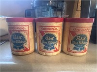 Set of 3 Vintage PBR Styrofoam Koozies
