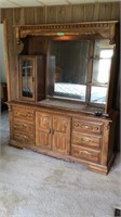 9 Drawer Dresser with Lighted Mirror Vanity