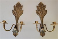 Brass Candle sconces 15ins.