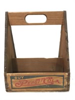 Vintage Pepsi-Cola wood six pack crate