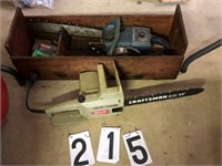 Homelite chainsaw, Sears electric chainsaw as is