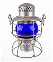 Vintage Adlake Kero Lantern - Blue Glass