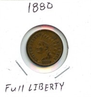1880 Indian Head Cent - Full Liberty