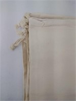 Beige fabric drawstring bags 5pk