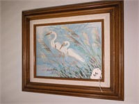 Small Framed Art O/C Cranes SLL