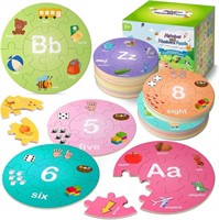 Jigsaw Puzzles Wooden Number and Alphabet Puzzles