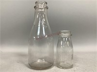 Rieck Clear Glass Milk Bottles