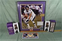 Autographed Kyle Boller framed print with COA & tw