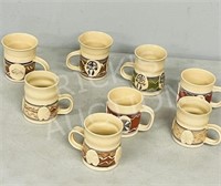 8 Siksika Old Sun pottery mugs