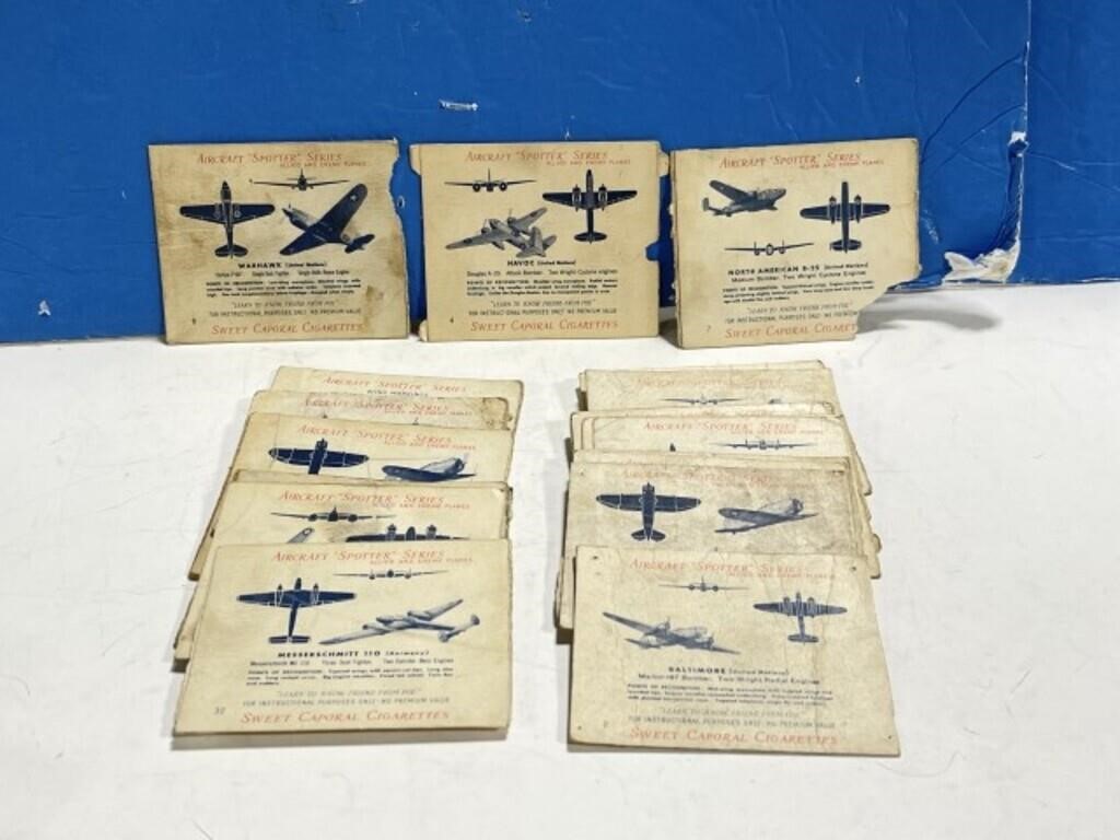 19 WWII Sweet Caporal Cigarettes Pack Plane