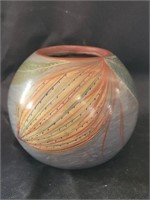 VTG Mexico Pottery Round Vase