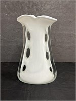 Vintage Mid-century Italian vase in white murano